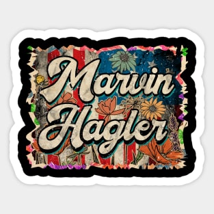 Personalized Marvin Name Vintage Styles Christmas 70s 80s Sticker